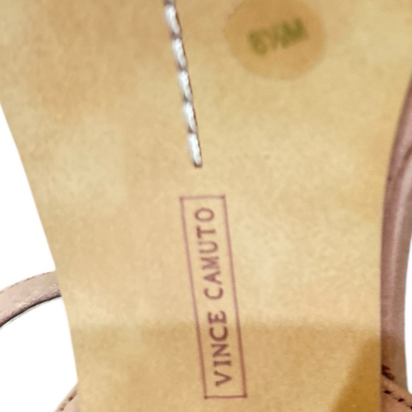 Vince Camuto Krysta Blush Pink nubuck platform Block Heel Sandals in box sz 8.5 - Picture 11 of 13